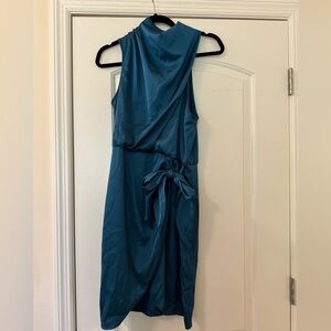 High Neck Knee Length Dress